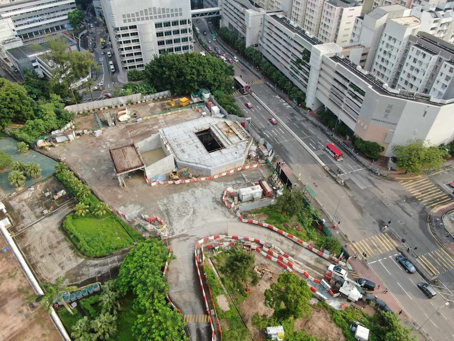 He Man Tin shaft channel construction site for the Central Kowloon Route