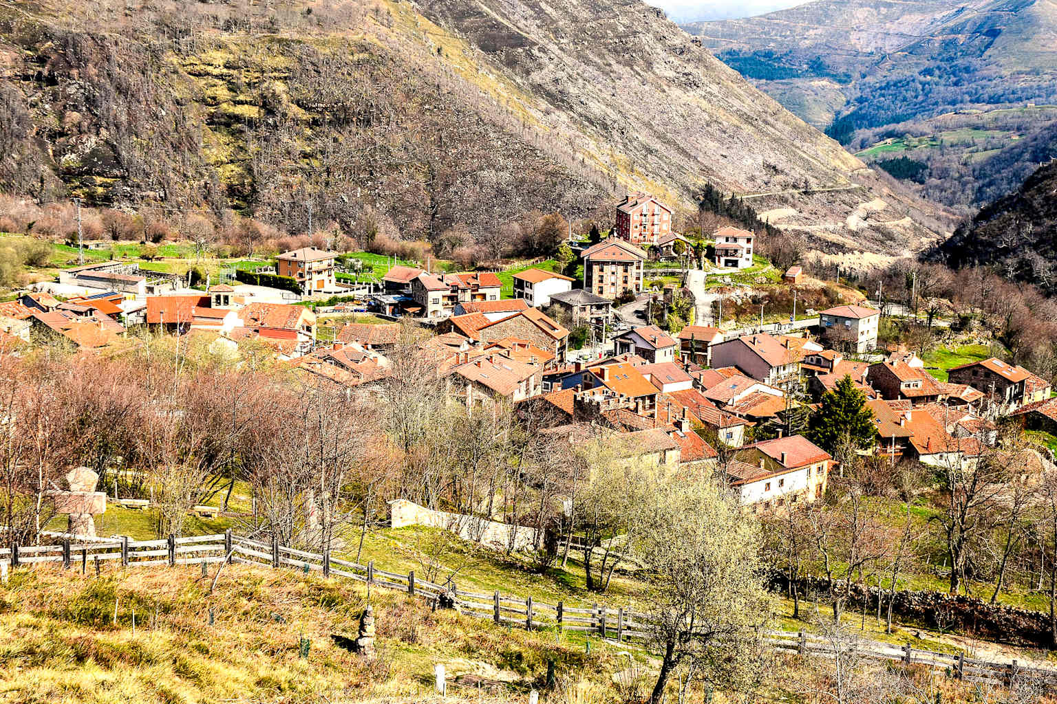 The village of Garabandal, Spain, nestled in the Cantabrian Mountains
