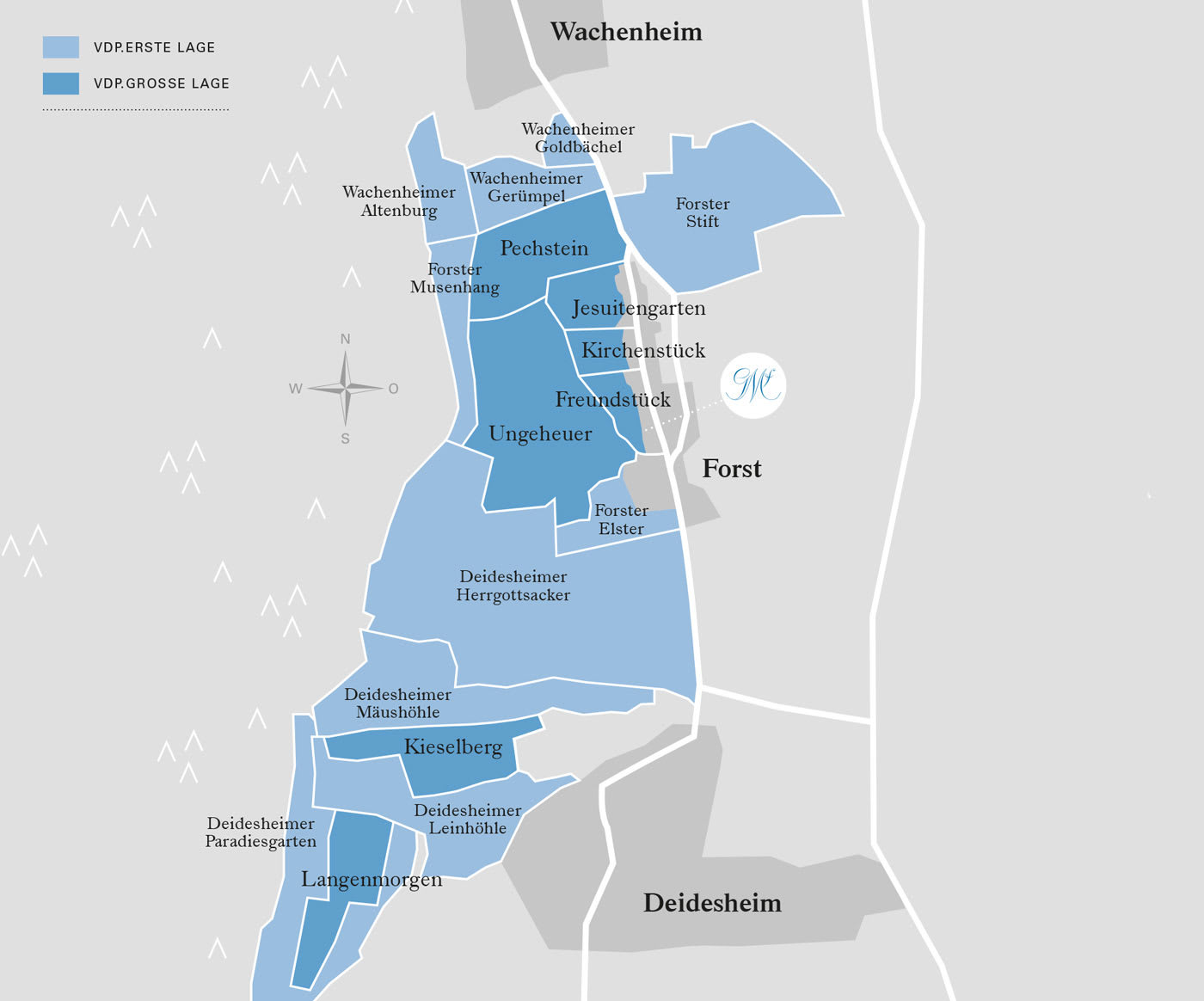 Vineyard map Forst Deidesheim