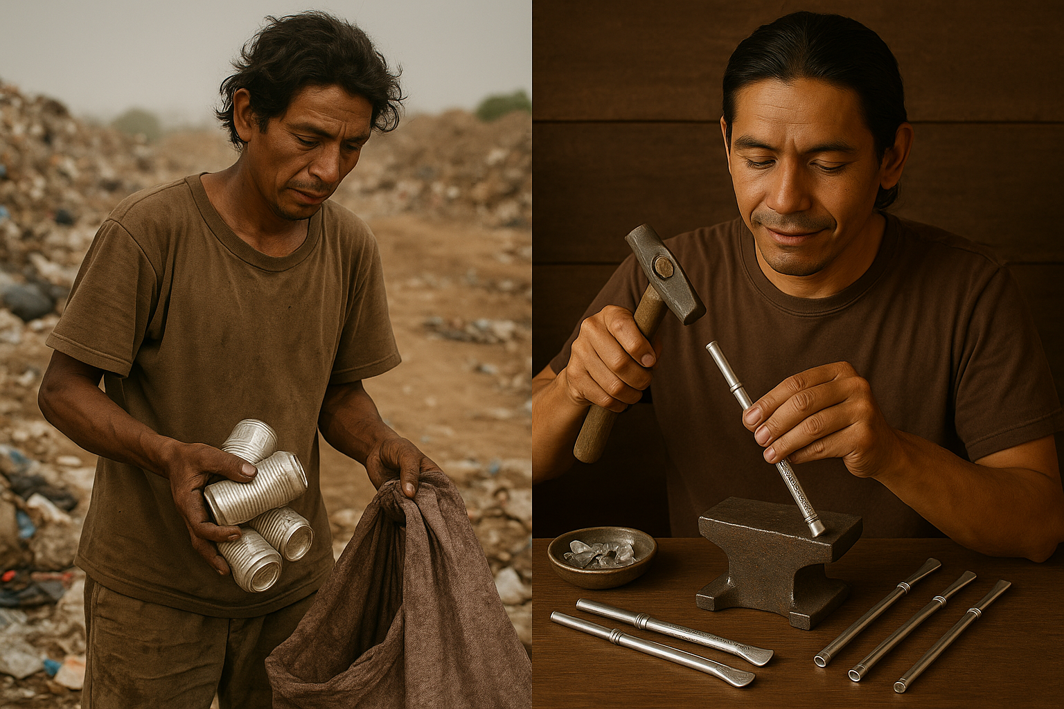 Transformação social: de catador a artesão de bombas de tereré