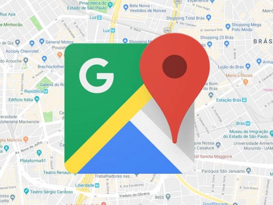 A view of the Google Maps interface in São Paulo, Brazil.