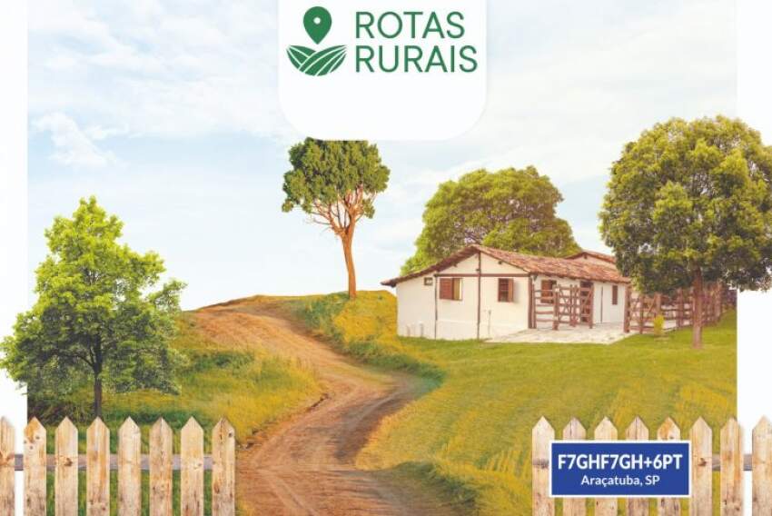 A Rural area in Araçatuba, SP, using plus codes for location