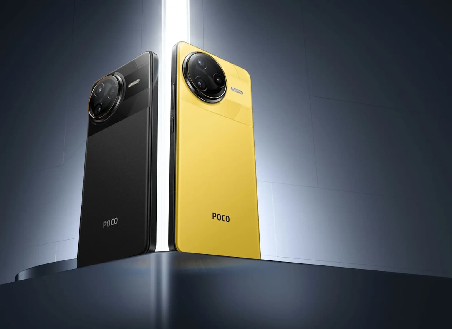 A visual representation of the Poco F7 series smartphones.