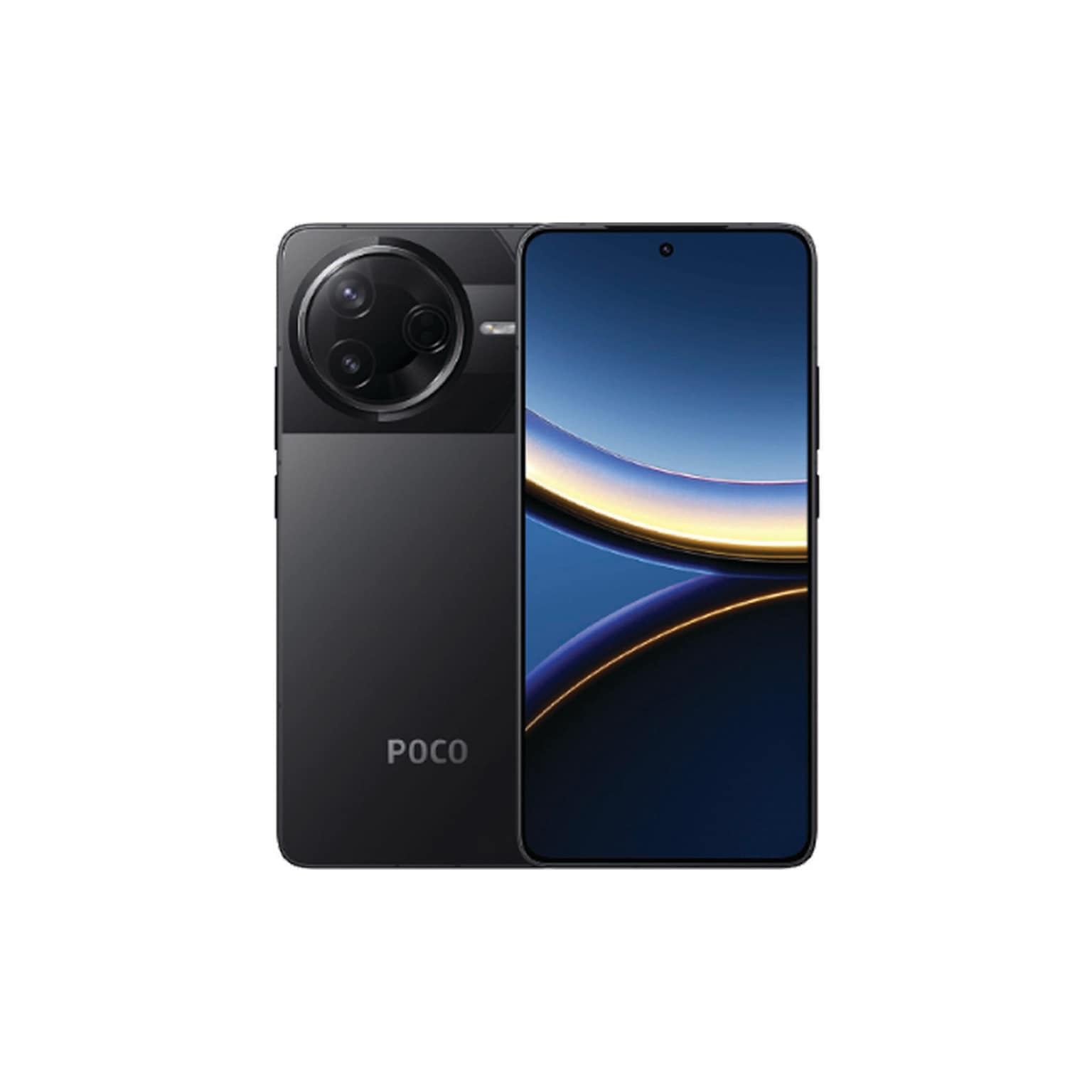 A view of the Poco F7 Pro smartphone.