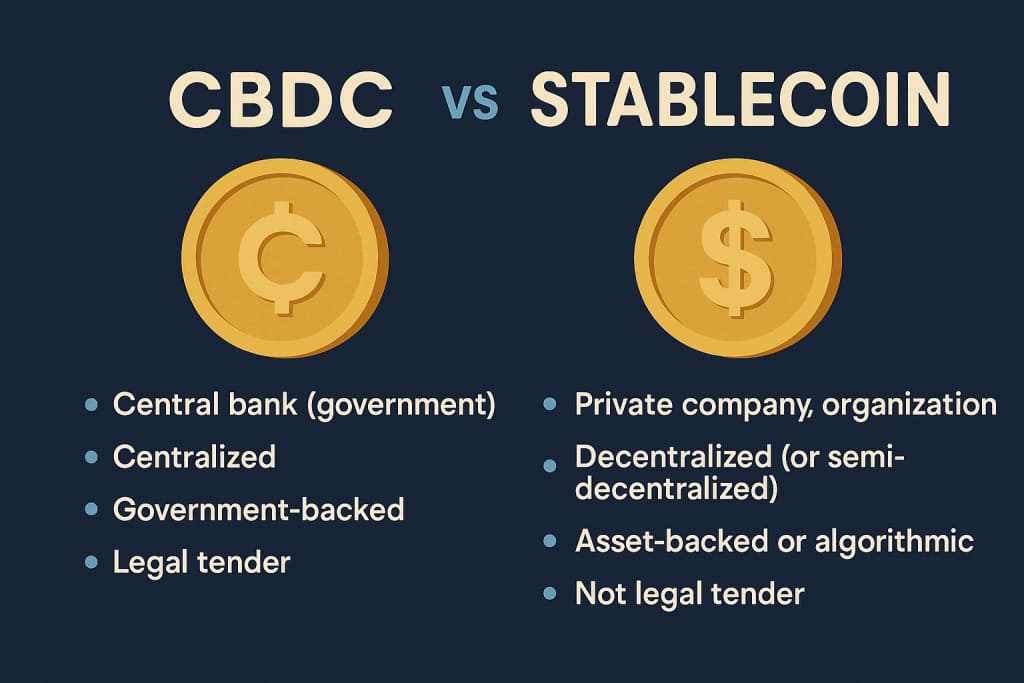 CBDC와 스테이블코인 비교
