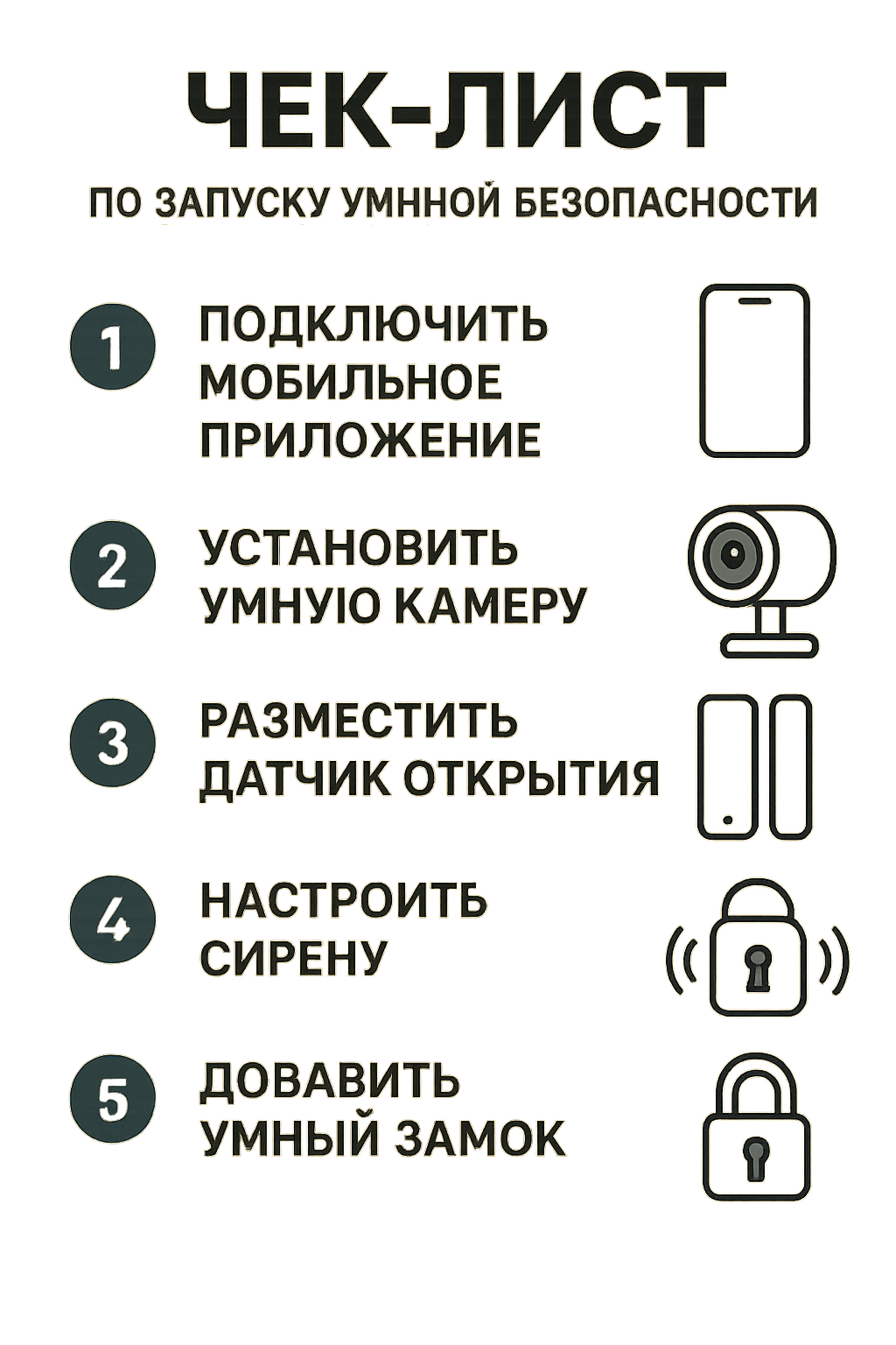 5 шагов для старта умной безопасности 5 шагов для старта умной безопасности - Умный дом Rubetek