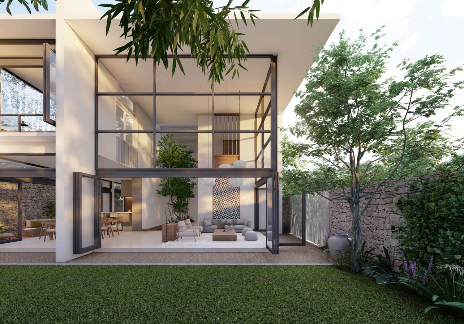 Architectural rendering of a modern house in Colombo, Sri Lanka