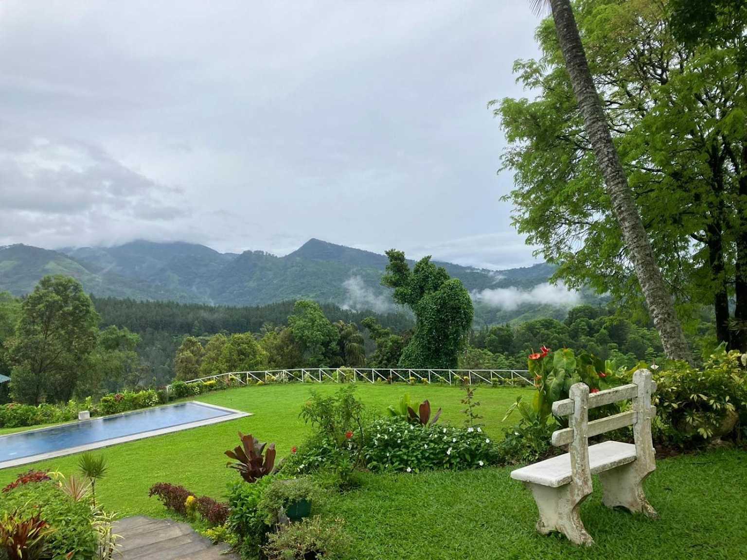 Scenic view from a house in a mountainous region of Sri Lanka