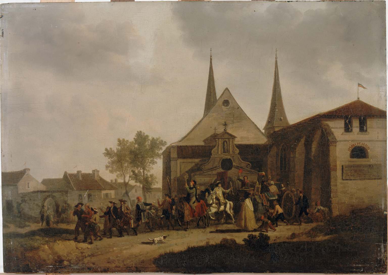 Depiction of the dechristianization of France during the French Revolution