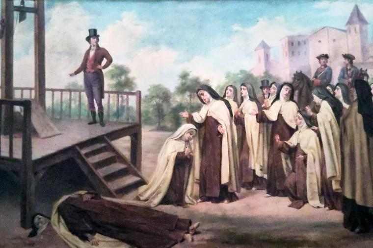 The execution of Catholic martyrs during the French Revolution