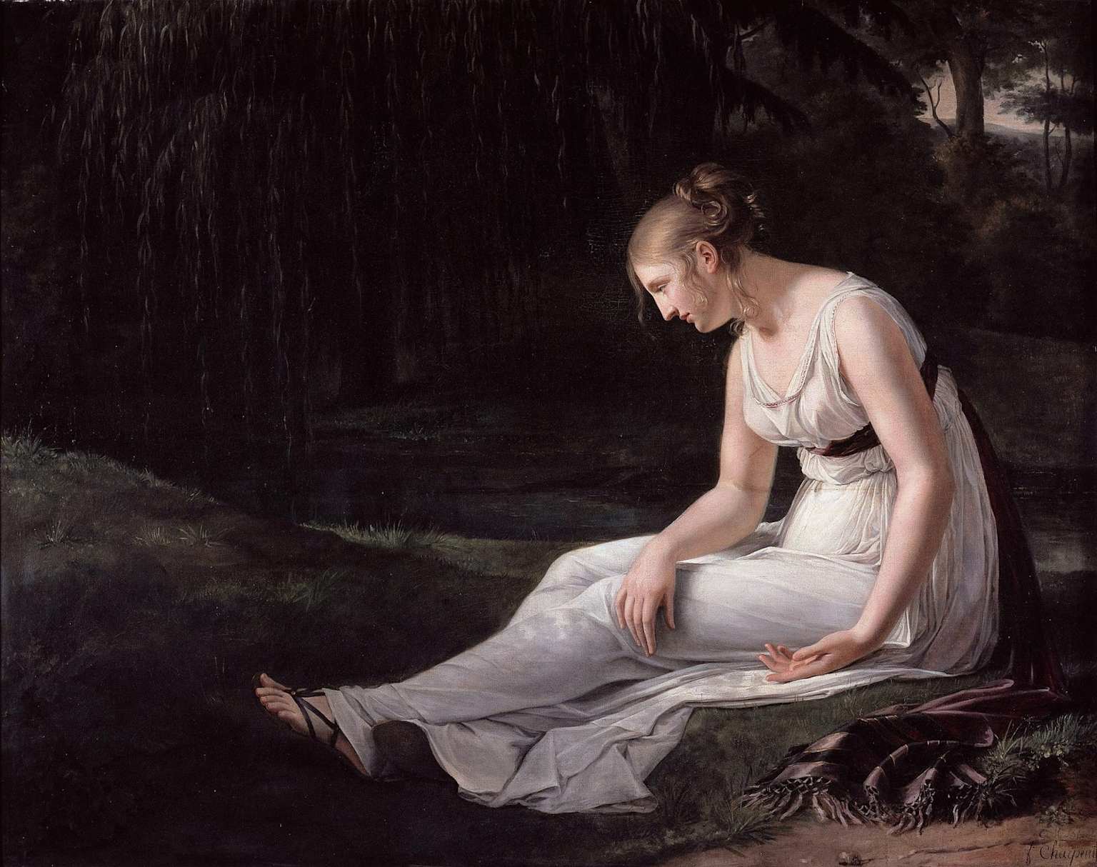 Romantic melancholic painting