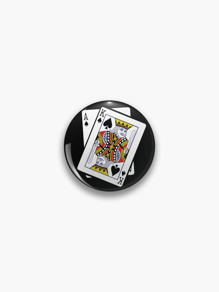 An Ace and King of Spades, a 'blackjack' or 'natural 21'