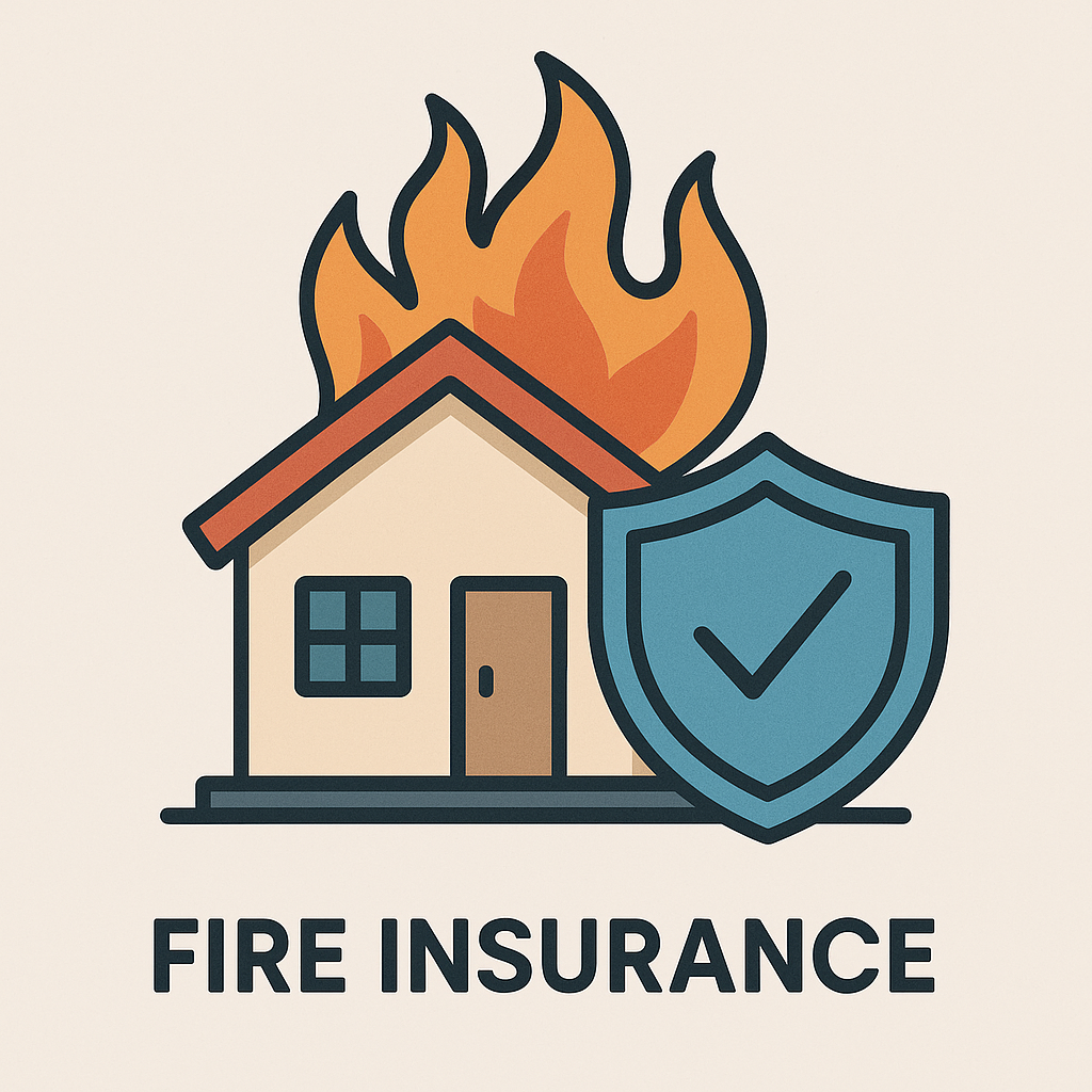 Illustration of fire insurance protection