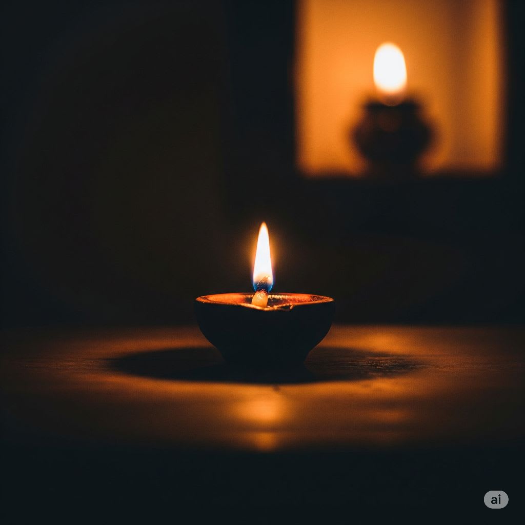 तेलाचा दिवा आणि प्रकाश