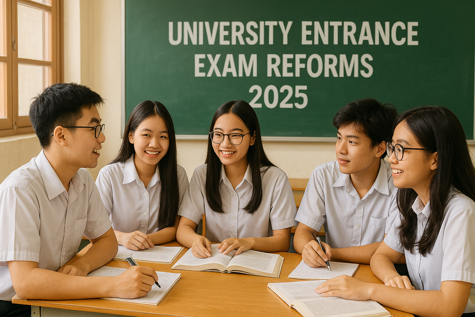 Học sinh Việt Nam thảo luận về cải cách thi đại học 2025