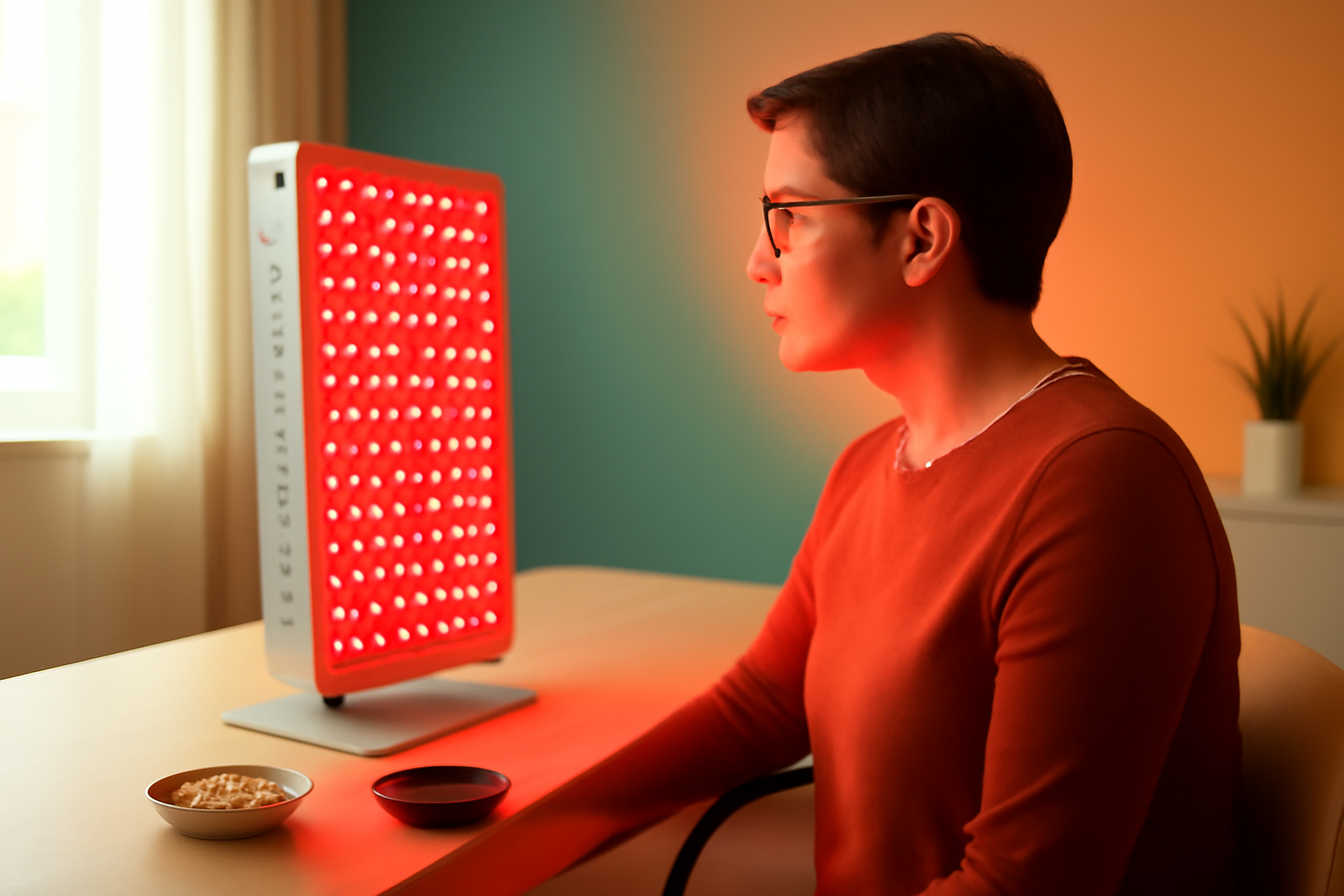 Advanced red light therapy home recovery setup for muscle healing and wellness