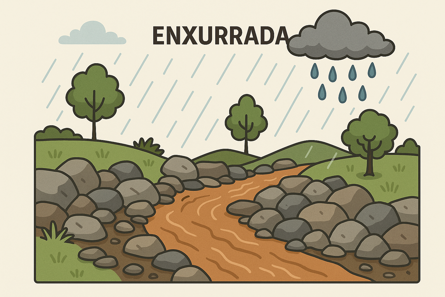 Escoamento rápido de uma enxurrada