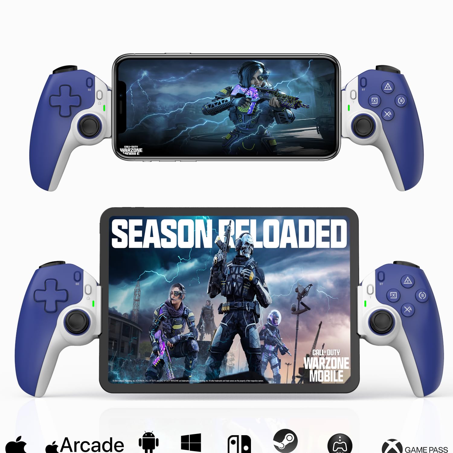 Mobile gaming controllers enhance gameplay on smartphones and tablets, as shown with Call of Duty: Warzone Mobile, and are compatible with various gaming platforms.
