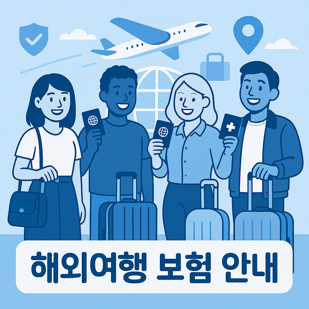 해외여행 보험 안내 블로그용 일러스트
