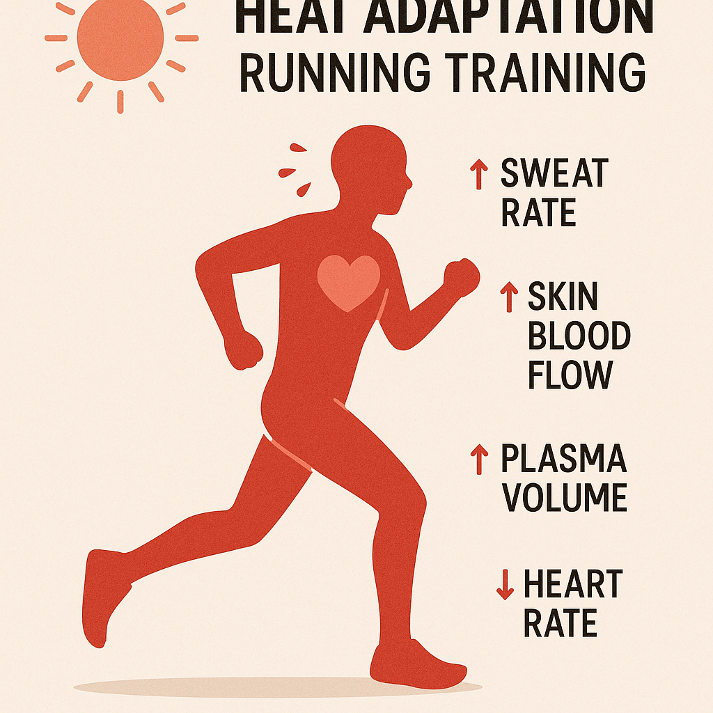 Scientific visualization of heat adaptation benefits for runners