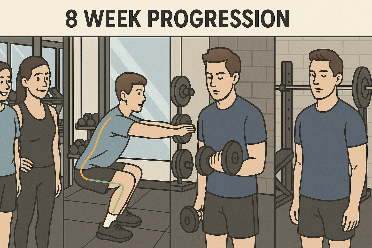 8-week gym progression roadmap