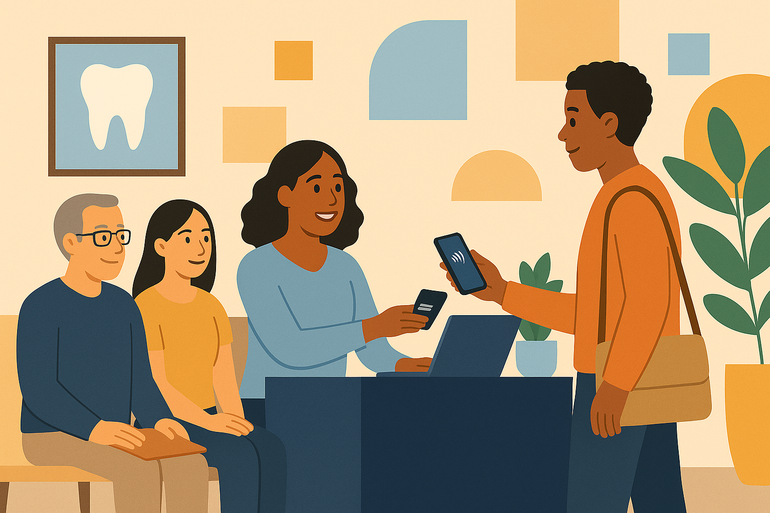 Reception area illustration