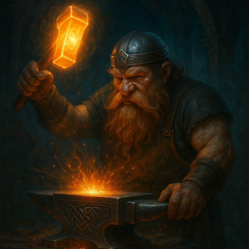 Brokkr at his forge