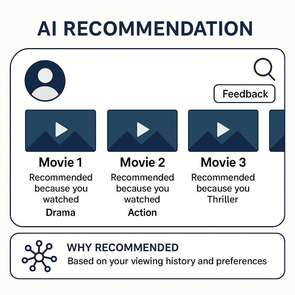 Interface moderna de sistema de recomendação explicável