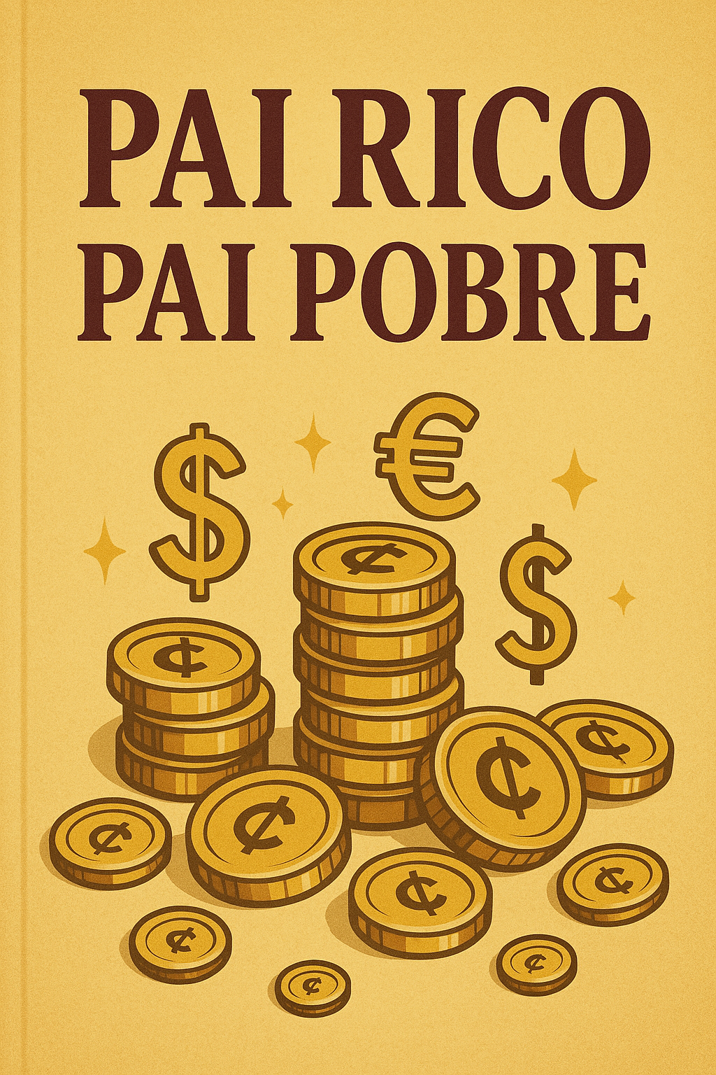Book cover design for "Pai Rico, Pai Pobre" financial education book