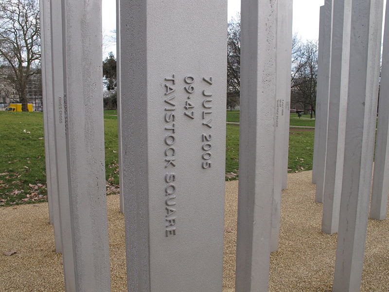 The 7/7 Memorial in Hyde Park, London, commemorating the victims of the 2005 bombings