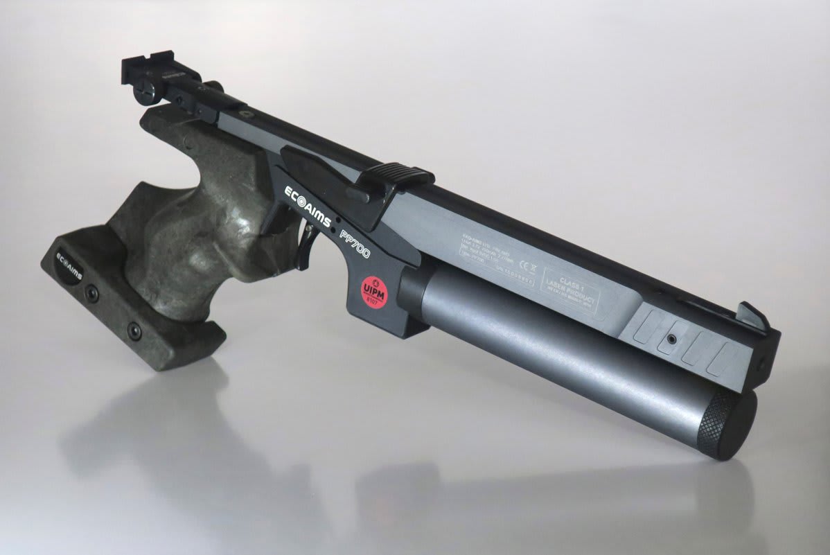 Ecoaims PP700 laser pistol, a key piece of equipment used in the Laser Run discipline of modern pentathlon