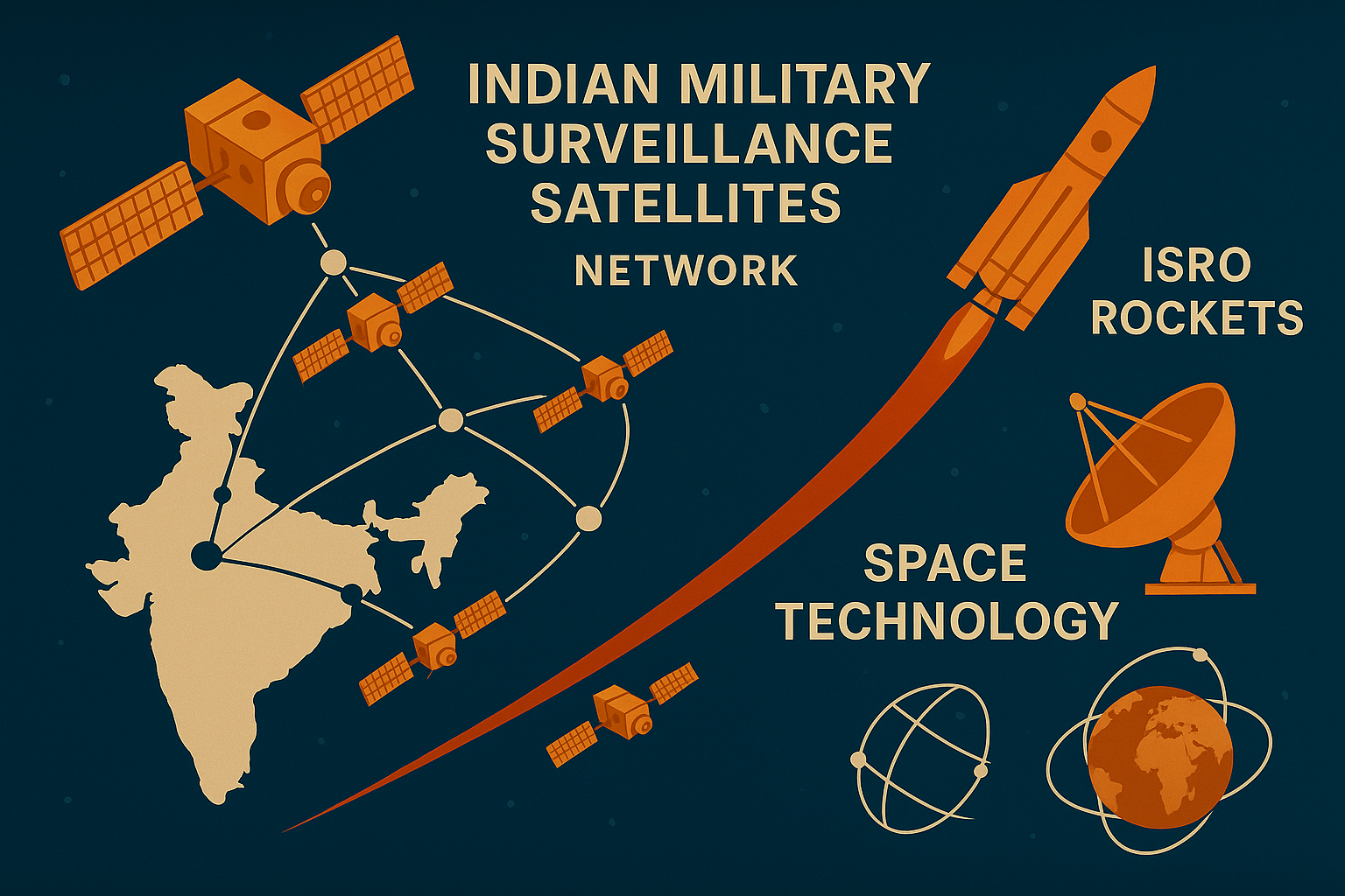 India's surveillance satellite constellation monitoring borders