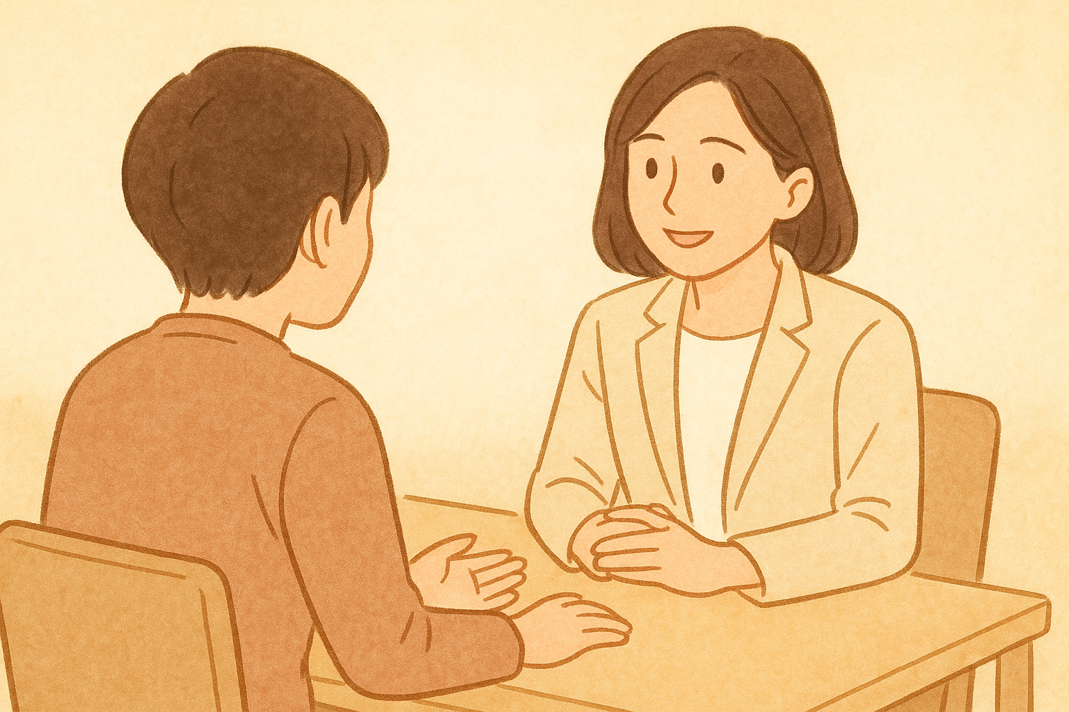 専門家に相談しているイメージのイラスト