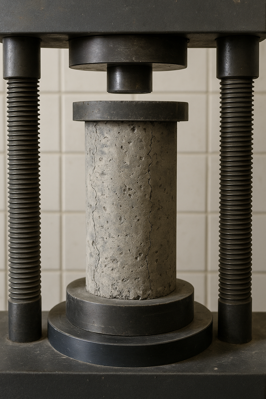 Ensaio de compressão para determinar fck do concreto