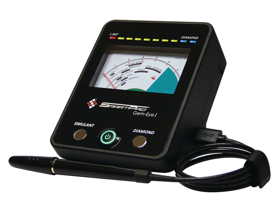 A SmartPro Gem-Eye I device, a professional tool used for testing and identifying diamonds and other gemstones