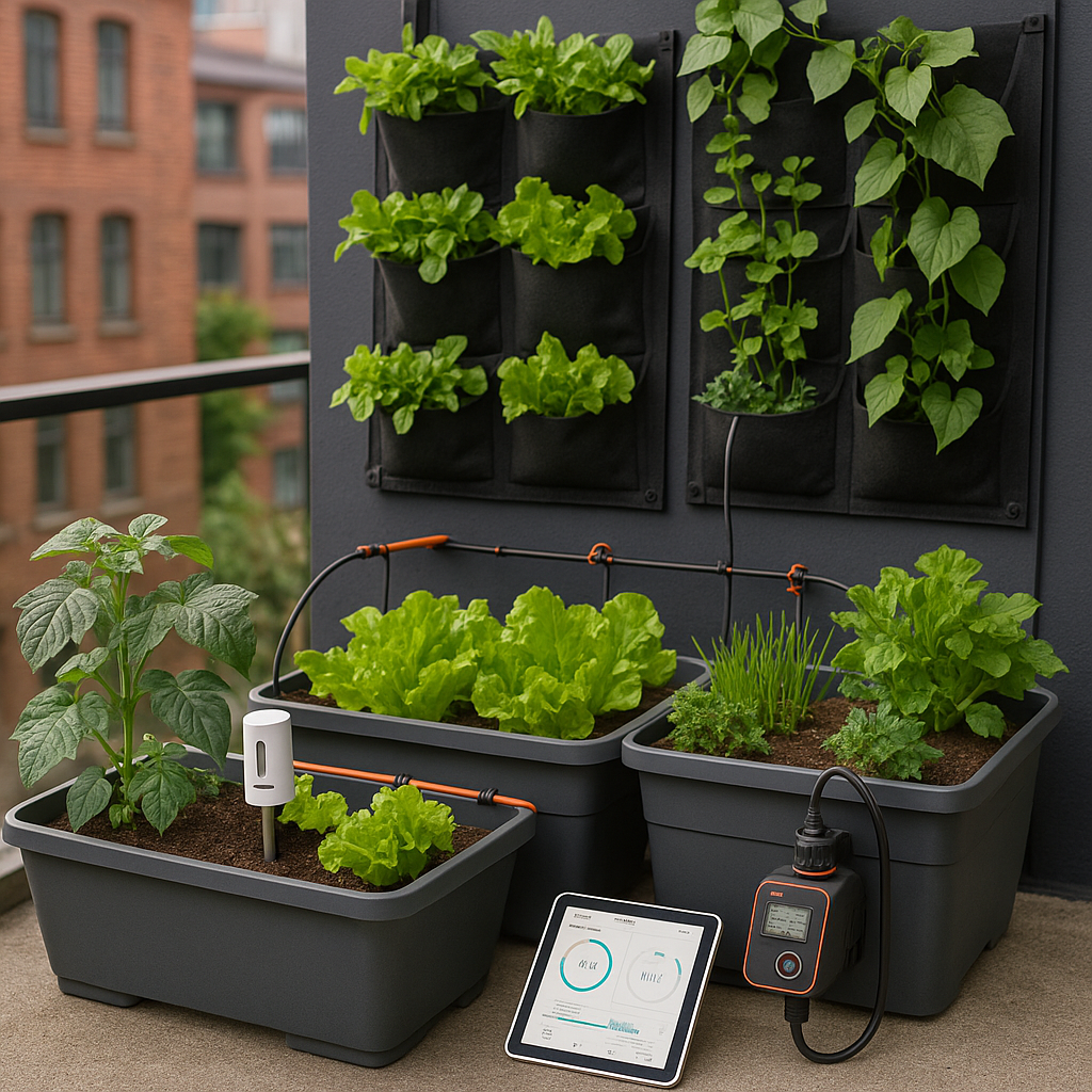 AI-generated image for “Urban Gardening: Growing Your Own Food in Small Spaces” (Technology)