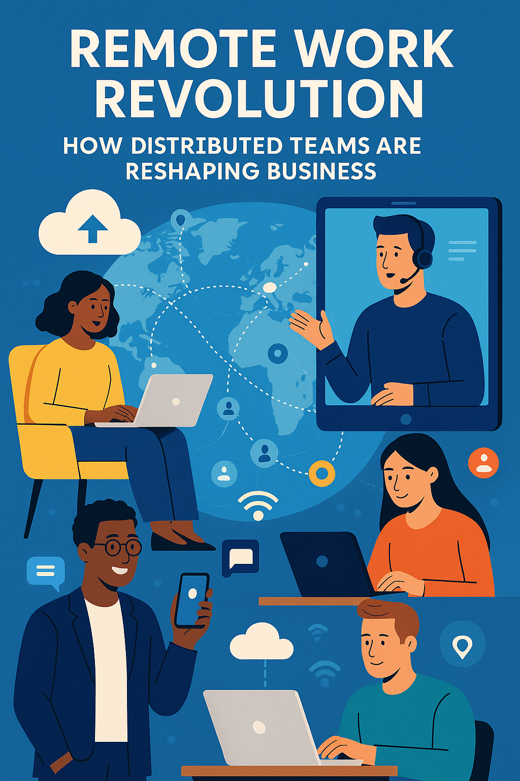 AI-generated image for “Remote Work Revolution: How Distributed Teams Are Reshaping Business” (Technology)