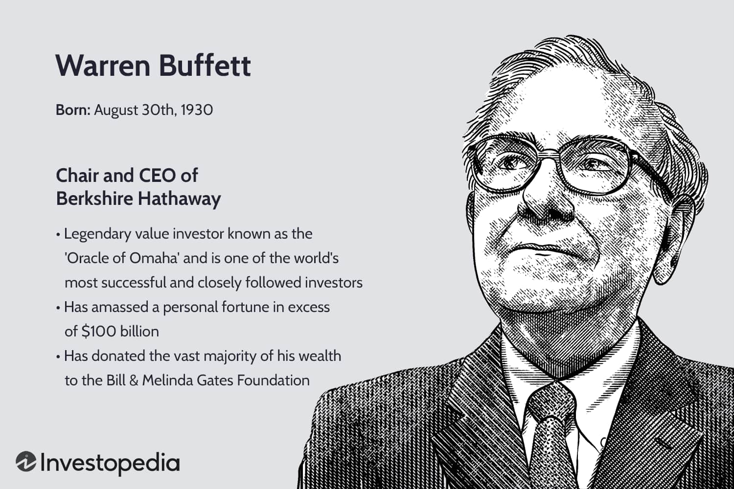 Warren Buffett, legendary value investor and CEO of Berkshire Hathaway, known for his fundamental investment approach and philanthropy