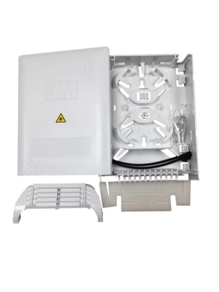 Boîtier point de branchement optique (PBO) 48 fibres with internal slots for fiber splicing cassettes and cable management