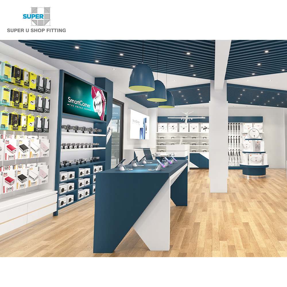 Modern mobile phone shop interior
