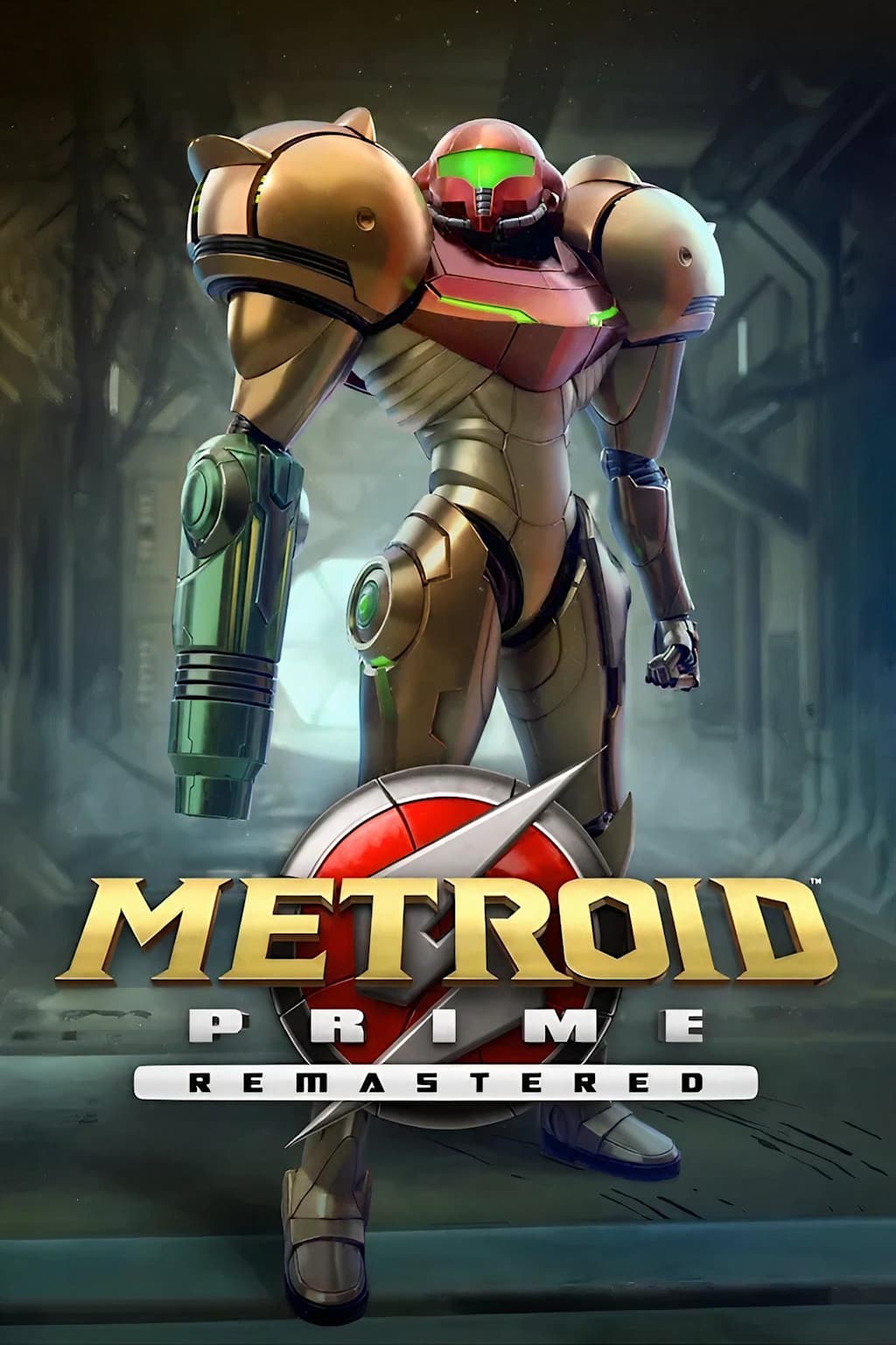 Metroid Prime Remastered box art featuring Samus Aran in her power suit