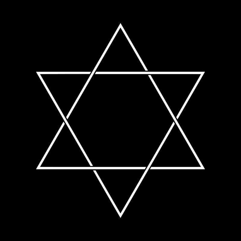 A white six-pointed star kagome pattern on black background representing traditional Japanese woven bamboo motif
