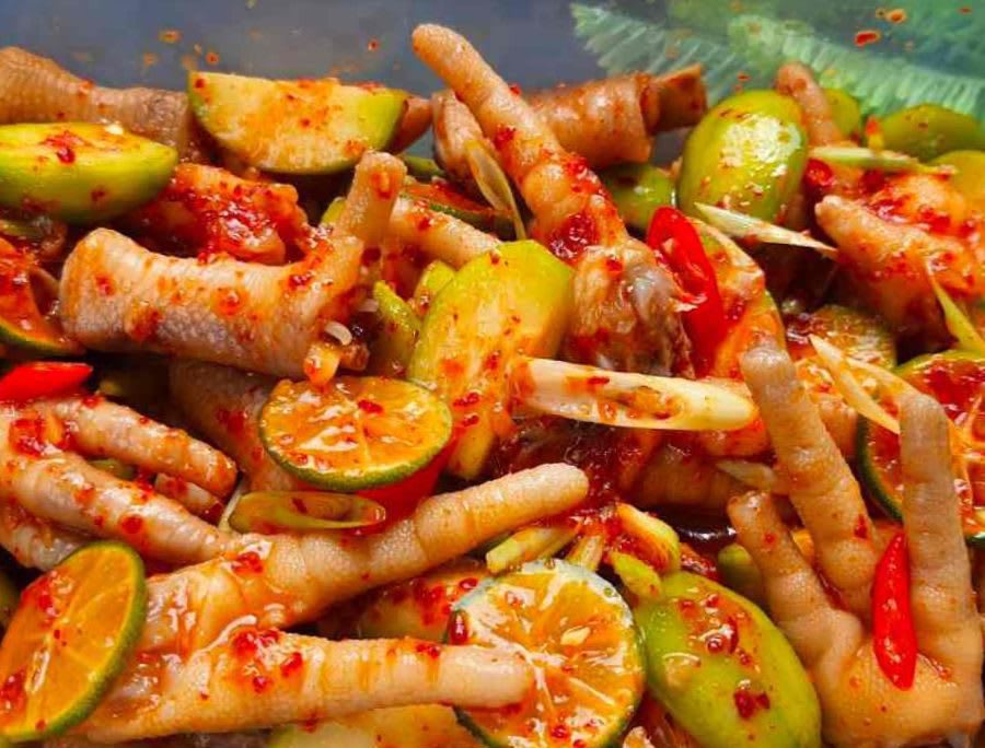 chân gà sốt thái chân gà sốt thái
