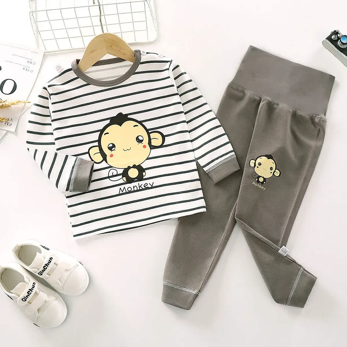 Toddler monkey print clothing set