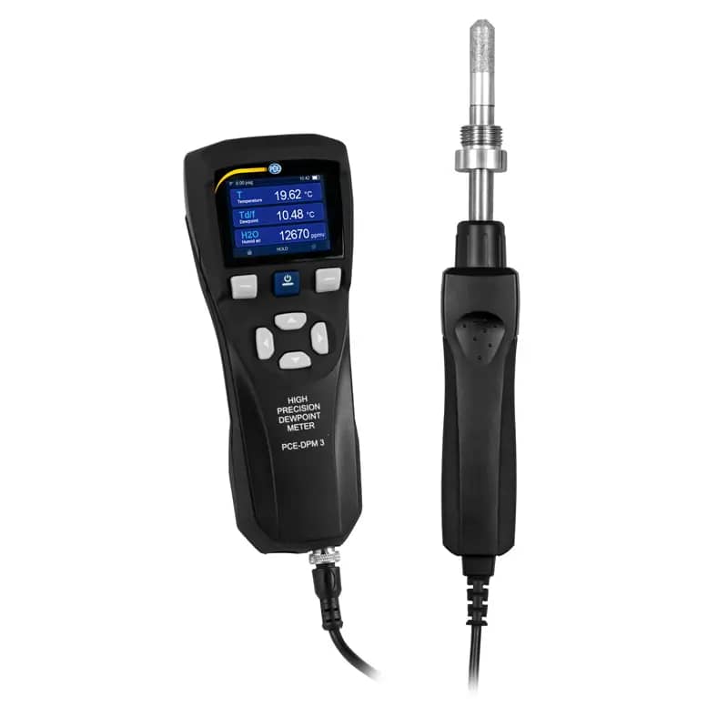 High precision dewpoint meter PCE-DPM 3 used for measuring moisture content in compressed air