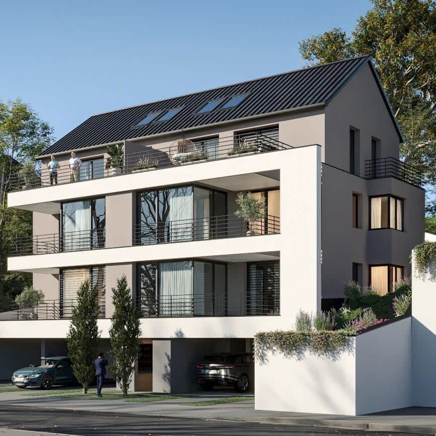 Modern newly built residential property with terraces and parking, ideal for capital investment in real estate