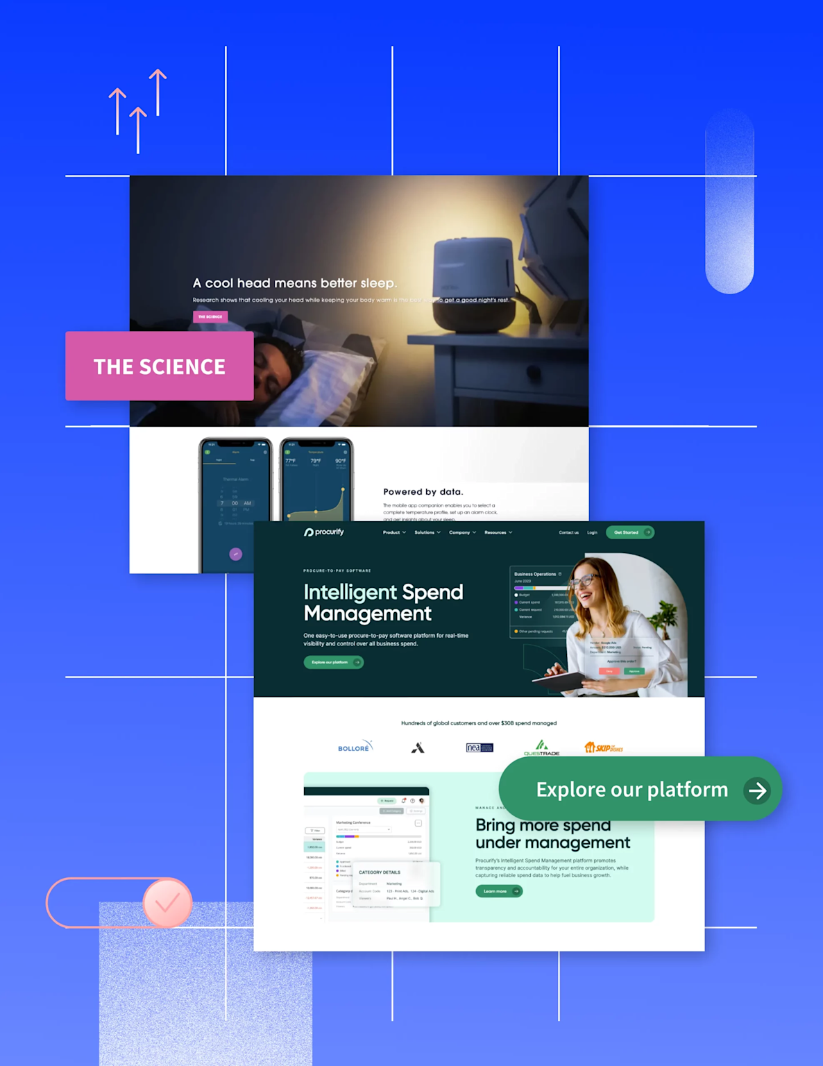 Examples of effective web banner designs featuring clear and visually distinct call-to-action buttons to drive user engagement.
