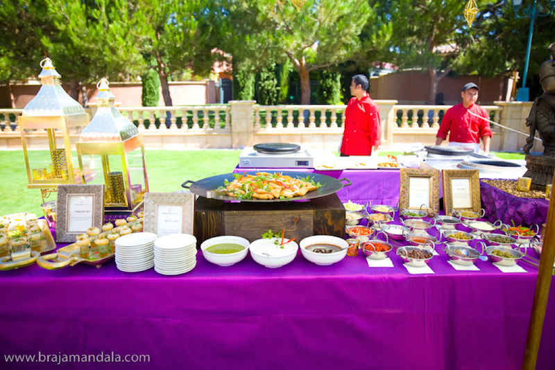 Indian buffet catering setup
