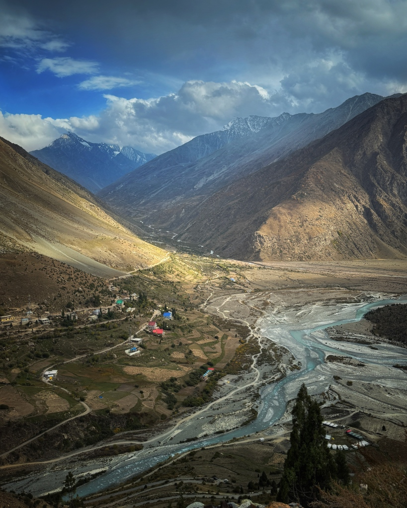 Aerial view of Chenab River