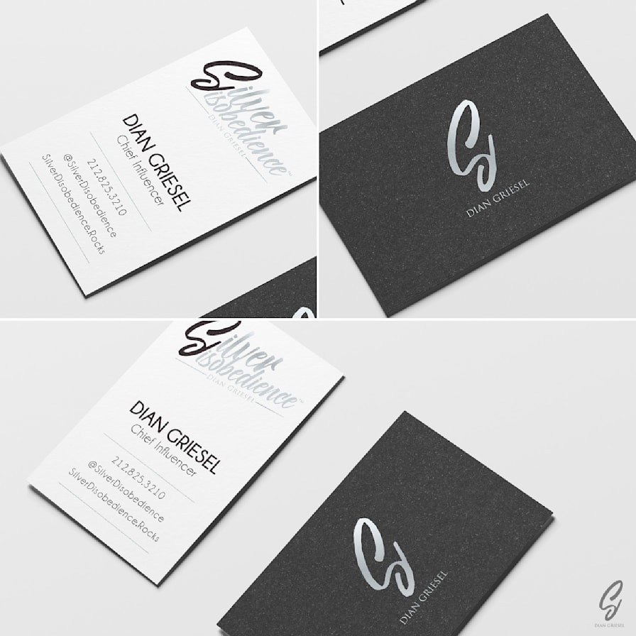Business card design example with clear visual hierarchy and contrasting layout featuring professional contact information and branding.